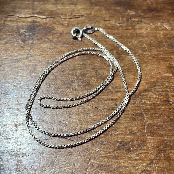 GBL Vintage Italian Sterling Silver Box Chain, 18.5 Inches - Picture 5 of 16